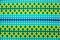 Green-Blue-White Poly Dot Print Liverpool Double Knit Fabric By the Yard